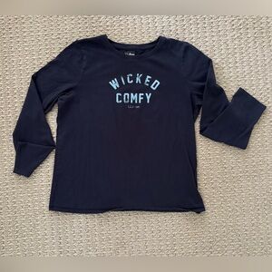 L.L. Bean Women’s Blue Crew Neck Long-sleeve Tee